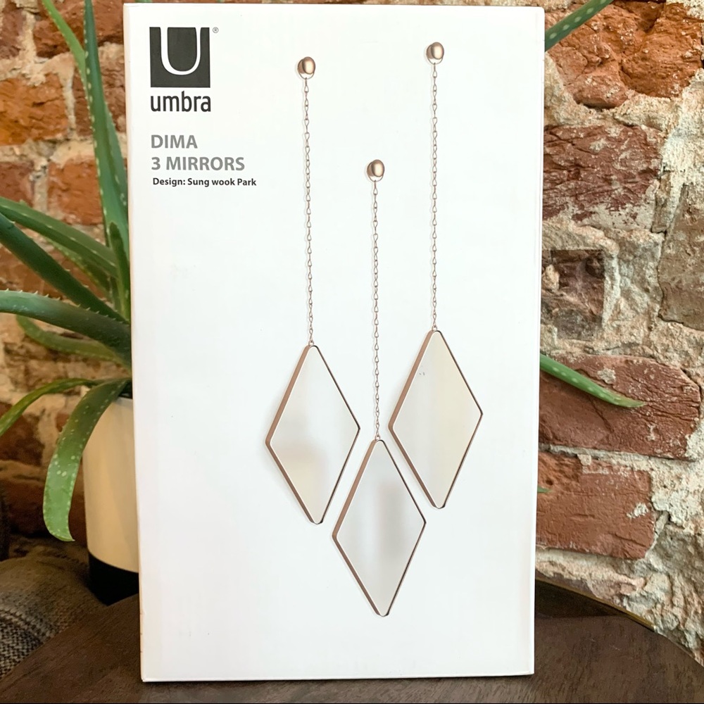 Umbra Rose Gold Wall Mirror Set